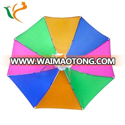 Professional factory supply portable rainbow umbrella gift clear umbrella hat