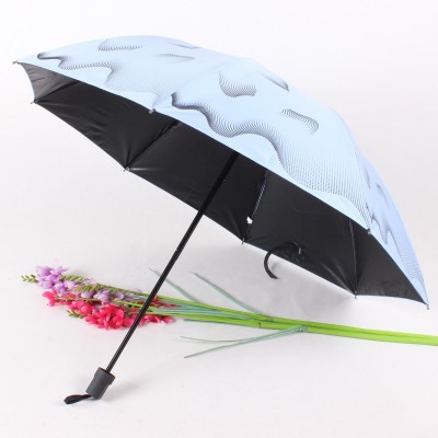 unique magic cloud design parasols umbrella chromatic folding mini umbrella with black coating